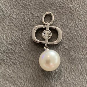 Elegant Upcycled Silver and Pearl Pendant
